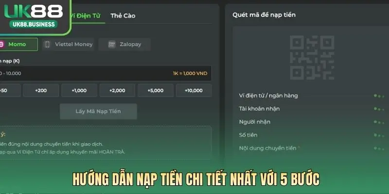 Hướng dẫn nạp tiền chi tiết nhất với 5 bước