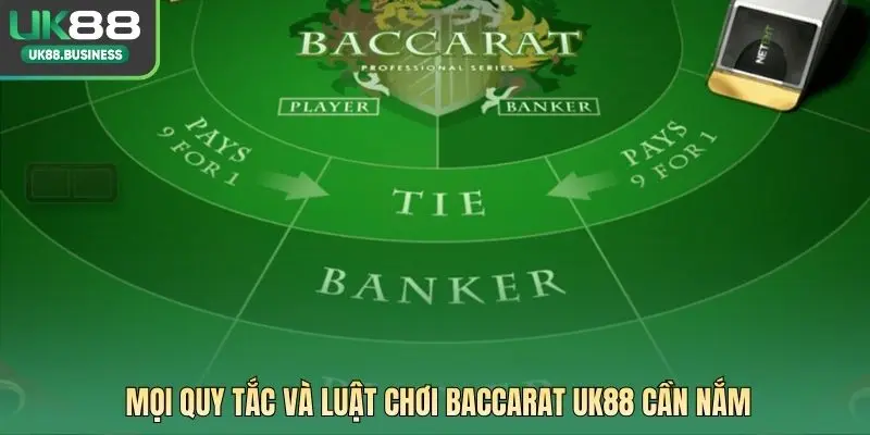 Mọi quy tắc và luật chơi Baccarat UK88 cần nắm
